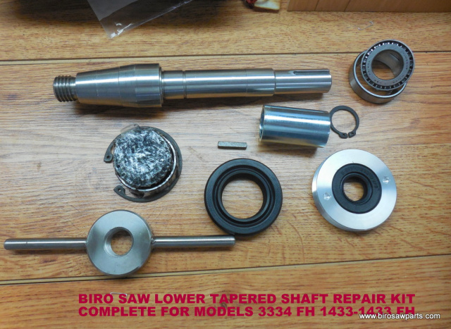 BIRO 1433-1433FH-3334FH TAPERED LOWER SHAFT COMPLETE REBUILDING KIT 14746-T-HANDLE LOCK, 16543 LOWER